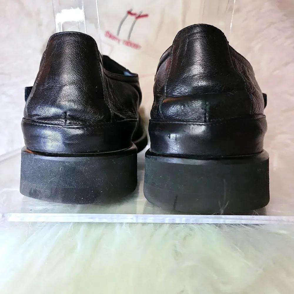 Thierry rabotin EUC LENA BLACK NAPPA LEATHER SZ.8,(39) softest leather ever!